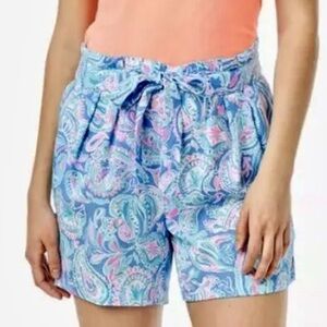 Lilly Pulitzer Kaylene Shorts in Zanzibar Blue Fish Kiss Medium